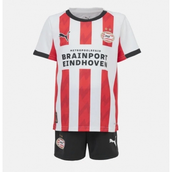 PSV Eindhoven Maglia Gara Casa Repliche 2025-26 Bambino Maniche Corte